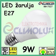 LED žarulja E27  9W , 3500K, A65 Vk